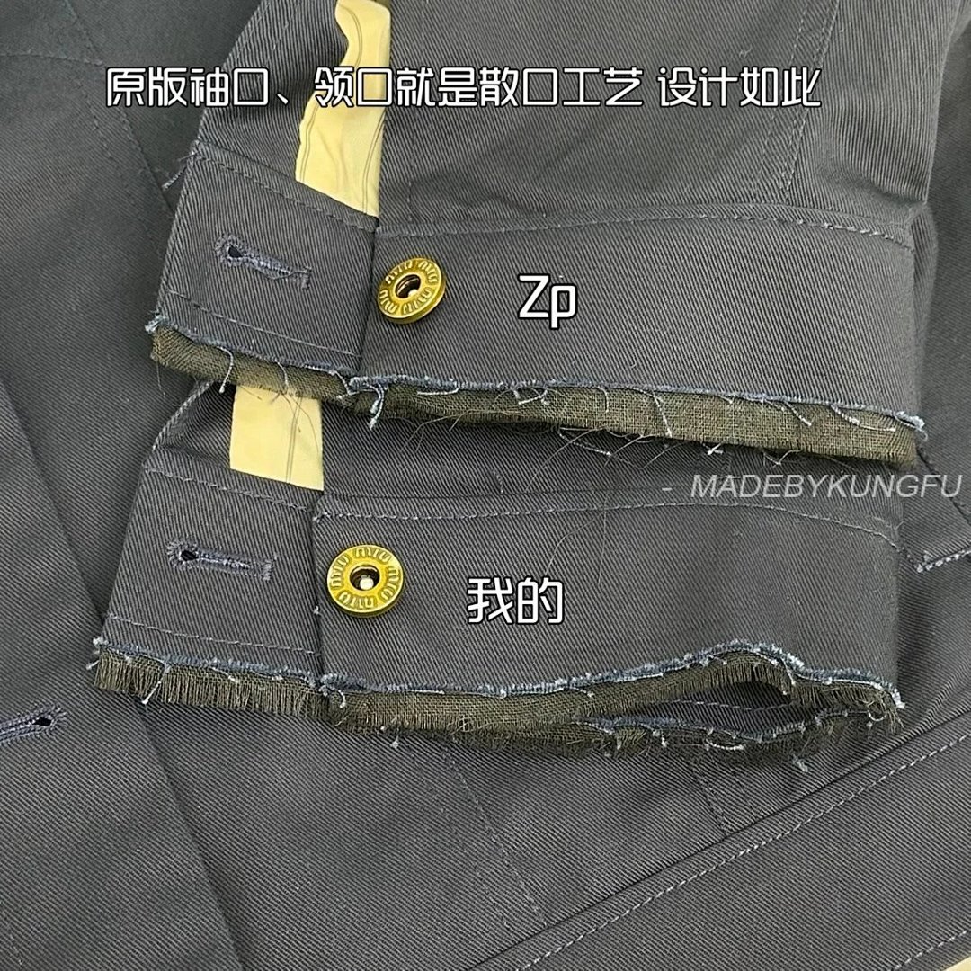 【A+ Item ID 8046 MiuM1U-Miu-2024-Ss-Workwear Pocket Design (Retro Style Lapel Breasted) - Image 2
