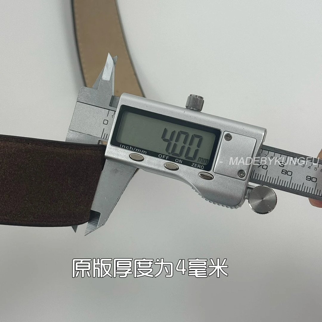 【A+ Item ID 8400 PRD _High Definition Triangle_ Logo Enamel Belt (_Imported Suede_ Bro) - Image 3