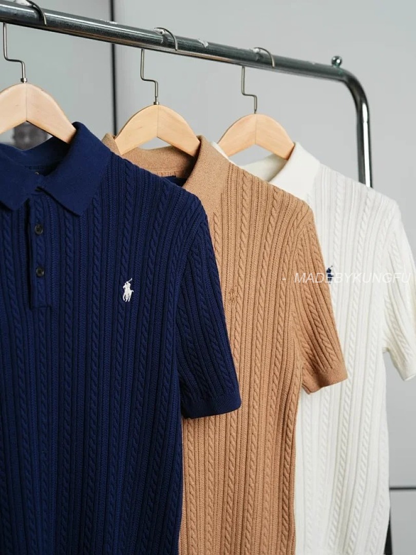 【A+ Item ID 9030 Ralph Fried Dough Twists Knitted Embroidered Pony Short Sleeve Pullover Polo Shirt - Image 32