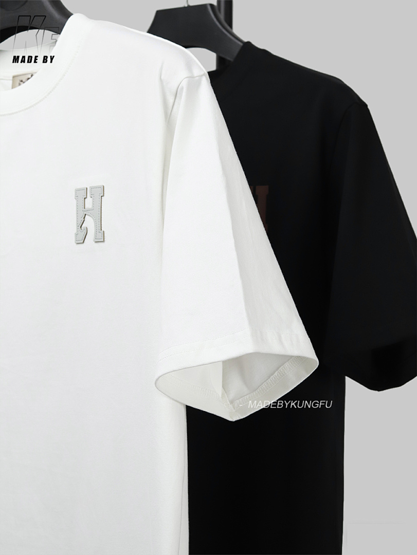 Other Herms Leather Label Embroidered Tee - Image 18