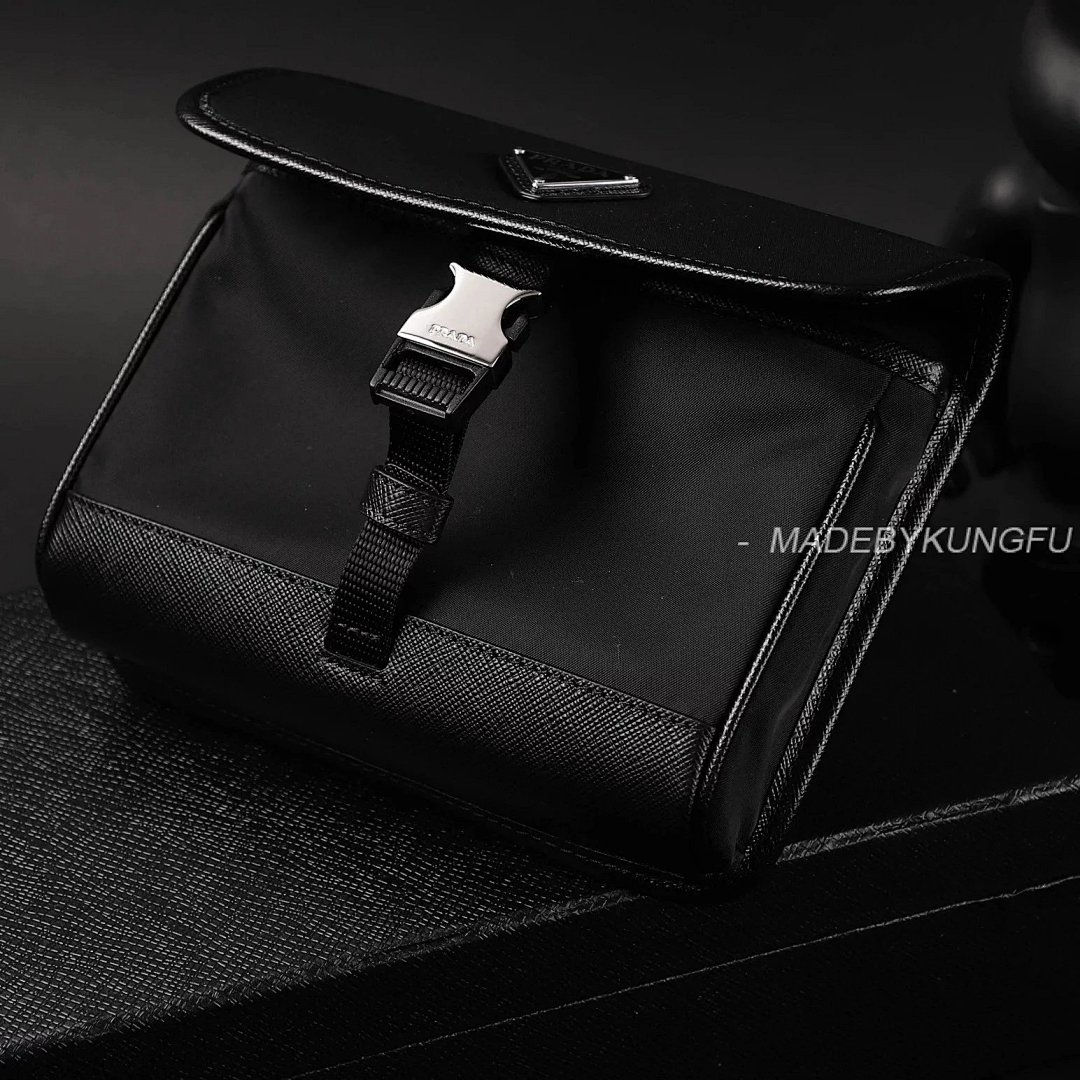 【A+ Item ID 8506 Prad Nylon Leather Phone Bag Tested To Hold 2 Max Models (With Card) - Image 28