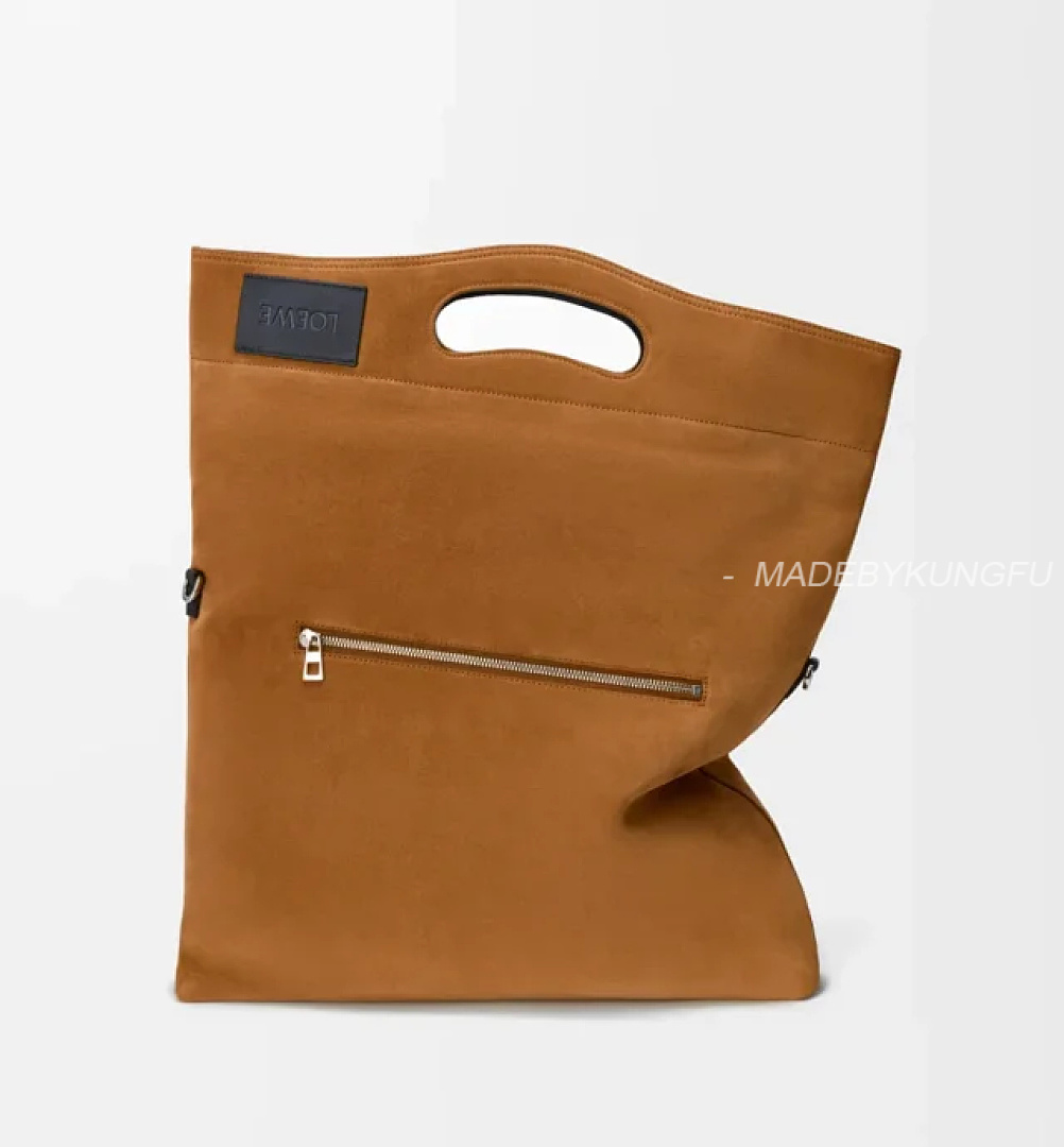 【A+ Item ID 9088 LOE Bob Special Structure Hand-Held Hollowshoulder Bag Imported Thick Suede Folda - Image 36