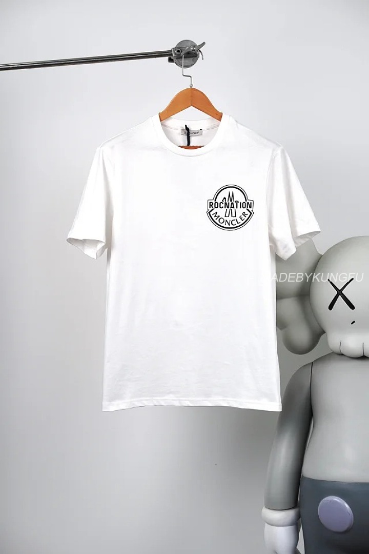 【A+ Item ID 9035 Mon X RocNation Collaboration Solid Color Left Chest Logo Short Sleeved T-Shirt - Image 33