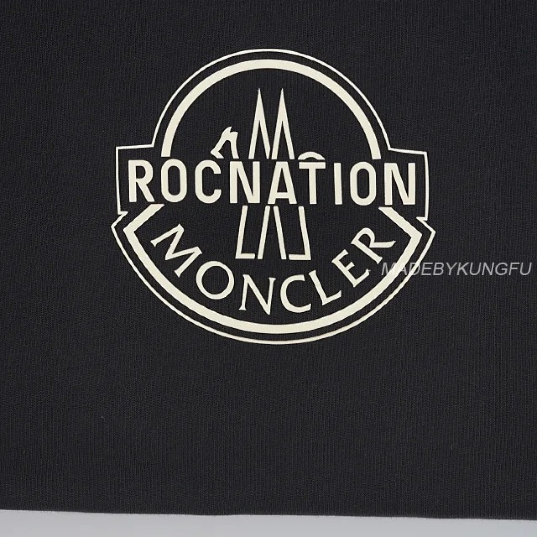 【A+ Item ID 9035 Mon X RocNation Collaboration Solid Color Left Chest Logo Short Sleeved T-Shirt - Image 27