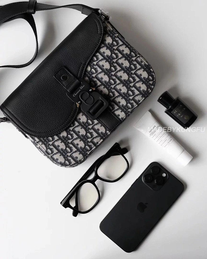 【A+ Item ID 8473 Dior-Oblique- Classic Old Flower Canvas Leather Shoulder Bag (Allover) - Image 7