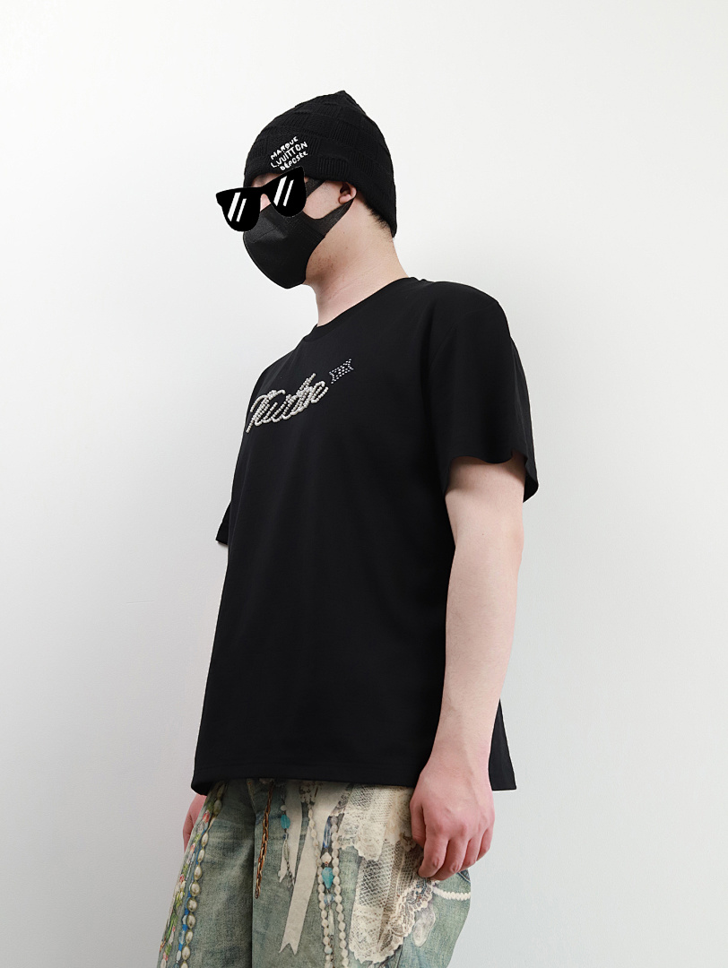 Other 1V Checkered Jacquard Jewelry Tee - Image 4