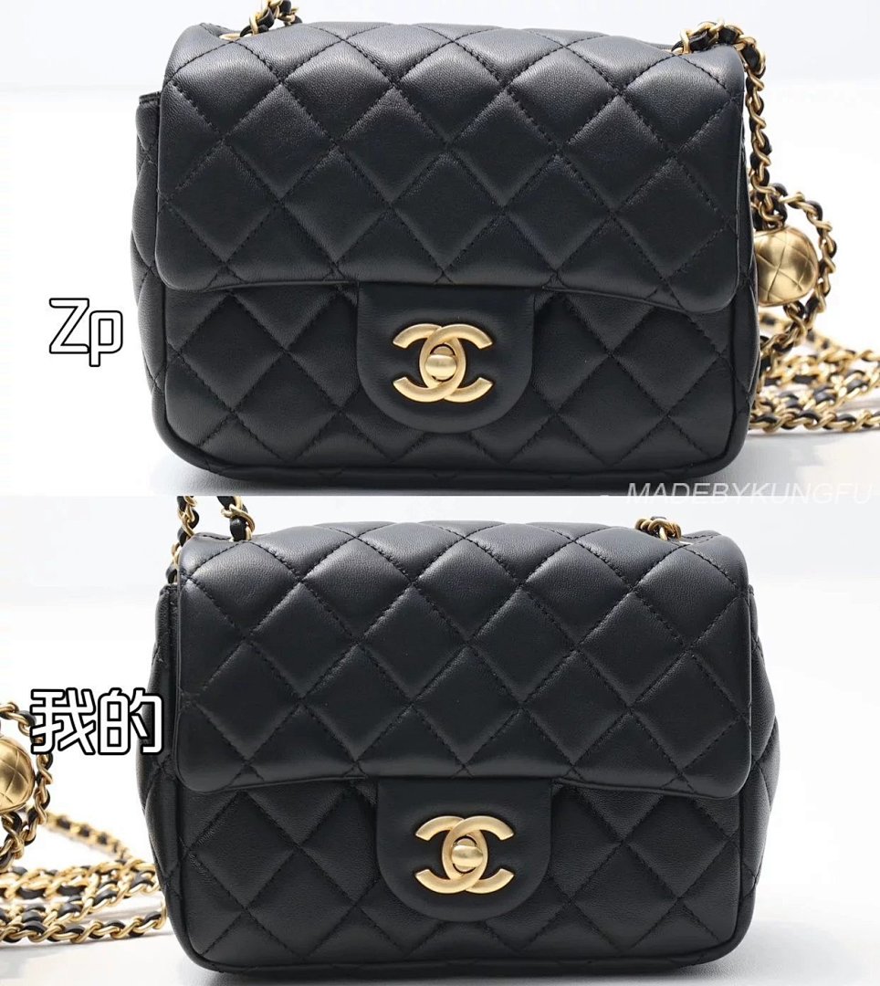 【A+ Item ID 8460 CHANEL (Classic Chain Bag Mini Golden Bead Square Fat Flip Sm) - Image 36