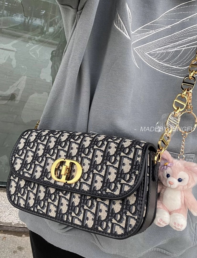 【A+ Item ID 8448 Avenue-CD- Buckle Flap Closure Oblique Printed Fabric Shoulder Crossbo - Image 21
