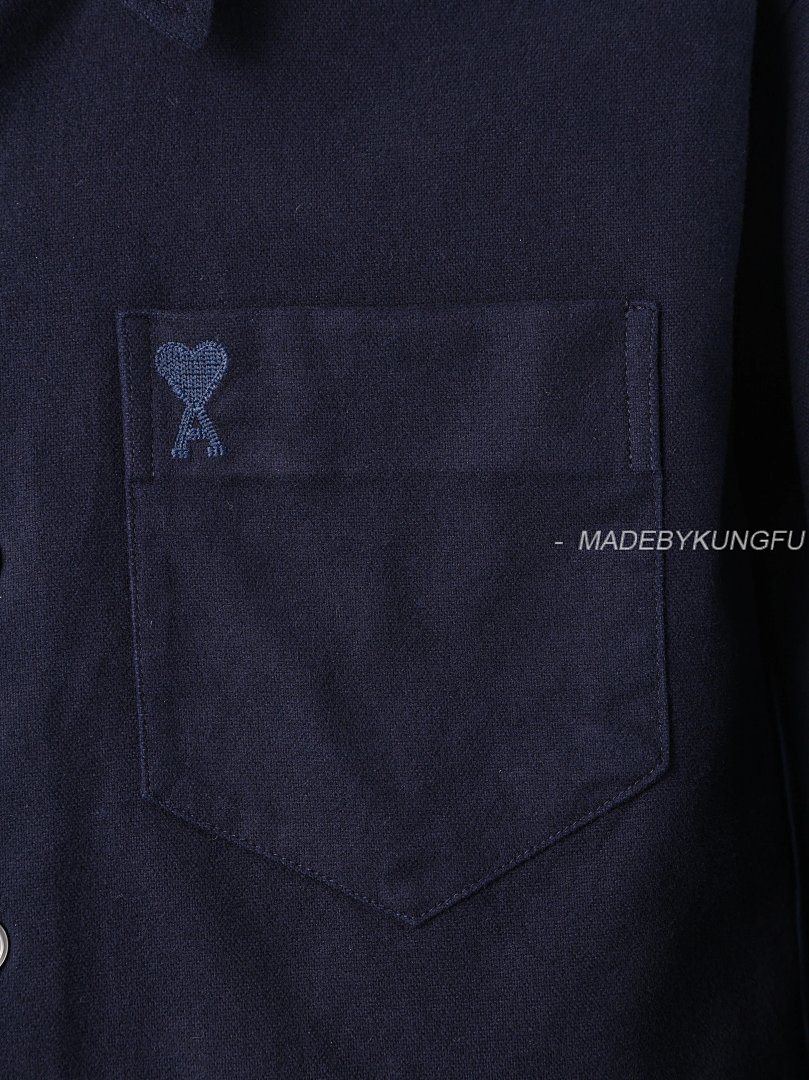 【A+ Item ID 8212 AmiParis-2023Ss Classic (Workwear Pocket Shirt Heavyweight Fabric) - Image 6