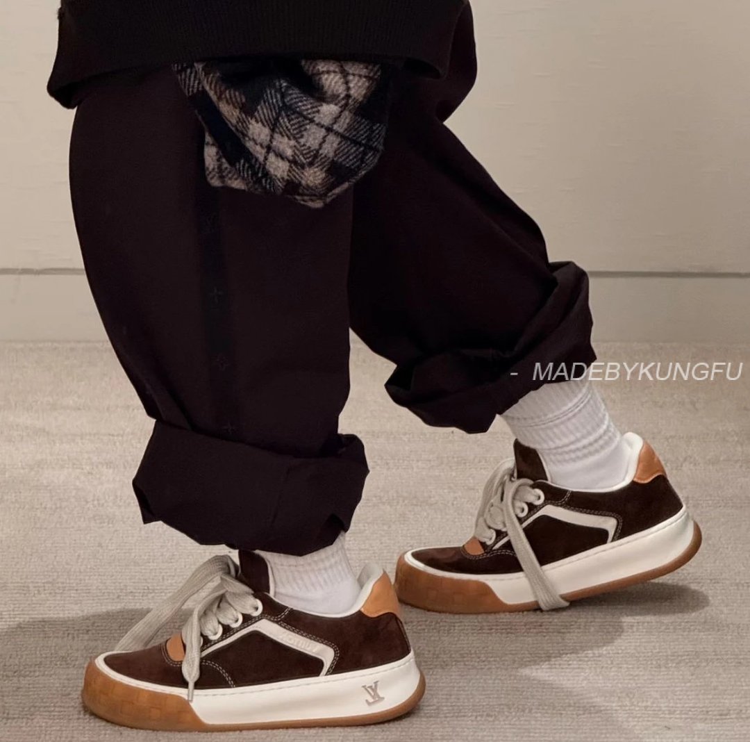【A+ Item ID 9036 1V High End Custom Tilted Suede Calf Leather Round Toe Lace Up Biscuit Shoes Low T - Image 13