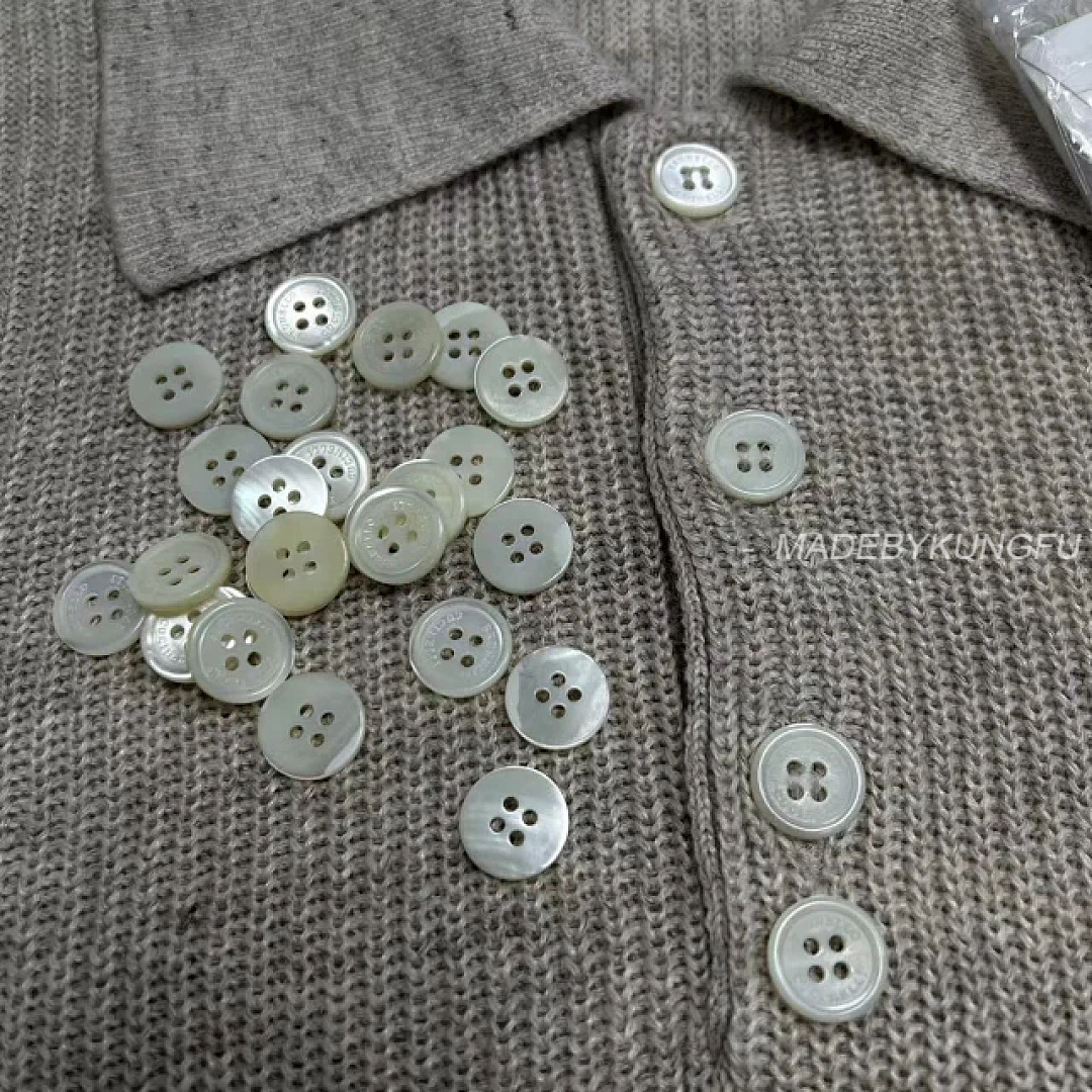 【A+ Item ID 9076 BC Natural Beimu Button Ribbed Knitted Collar Cotton Top Polo Shirt - Image 12