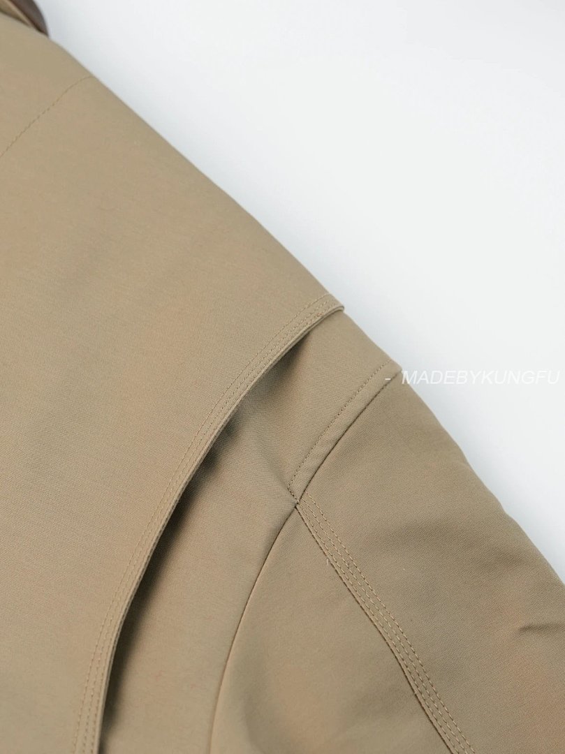 【A+ Item ID 8008 Acne-“ Leather Collar ”SS25 Solid Color Pocket Zipper Snap Button Jack - Image 9