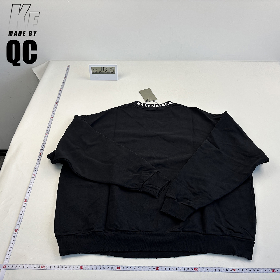 【A+ Item ID 8073 Balenci@Ga- Paris -2023Ss- Back Neck Lettering Logo- Crew Sweatsh - Image 63