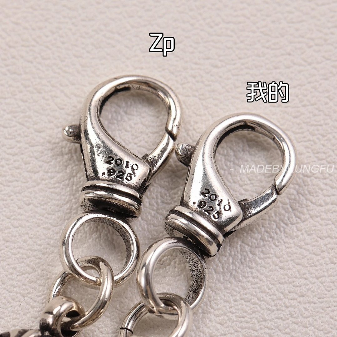 【A+ Item ID 8375 Chrome-Hearts- Crow Heart (Cross Dice Bracelet -925 Silver Hea) - Image 25