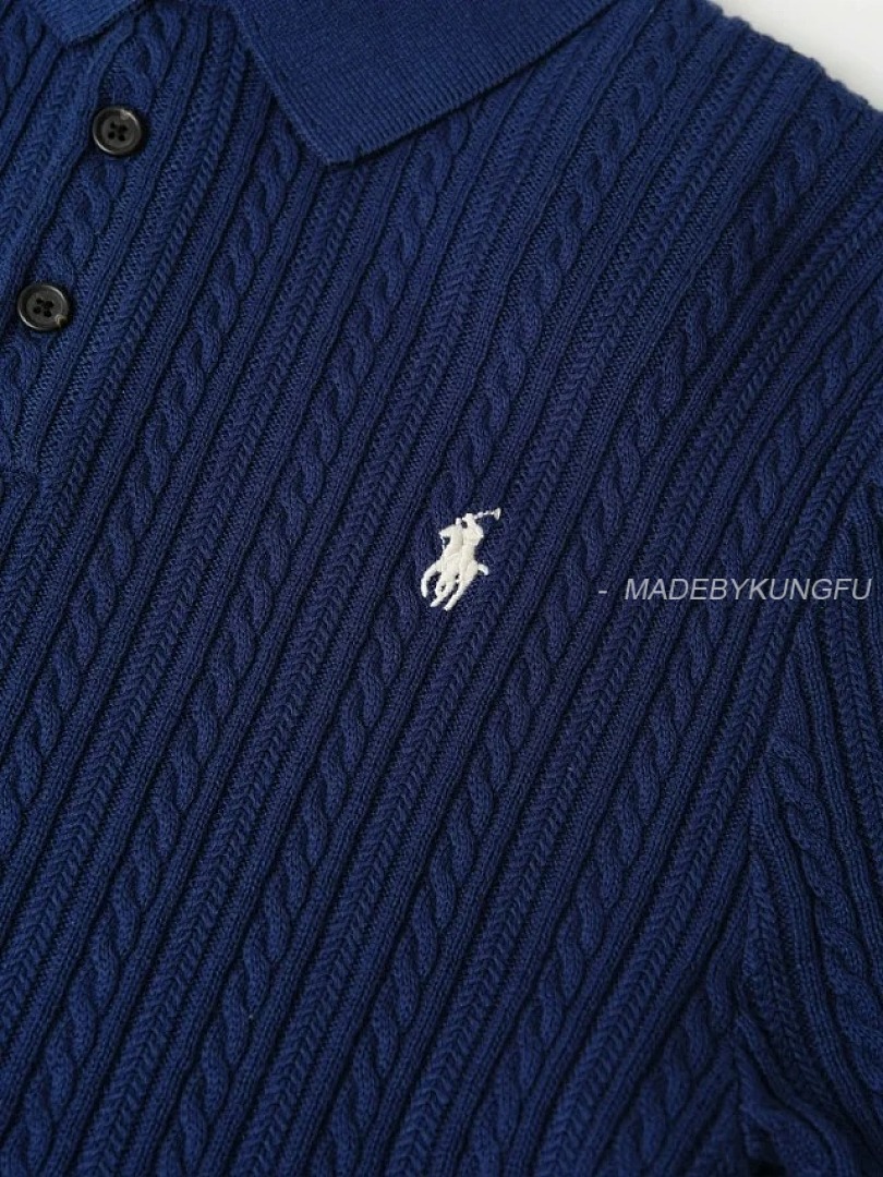 【A+ Item ID 9030 Ralph Fried Dough Twists Knitted Embroidered Pony Short Sleeve Pullover Polo Shirt - Image 21