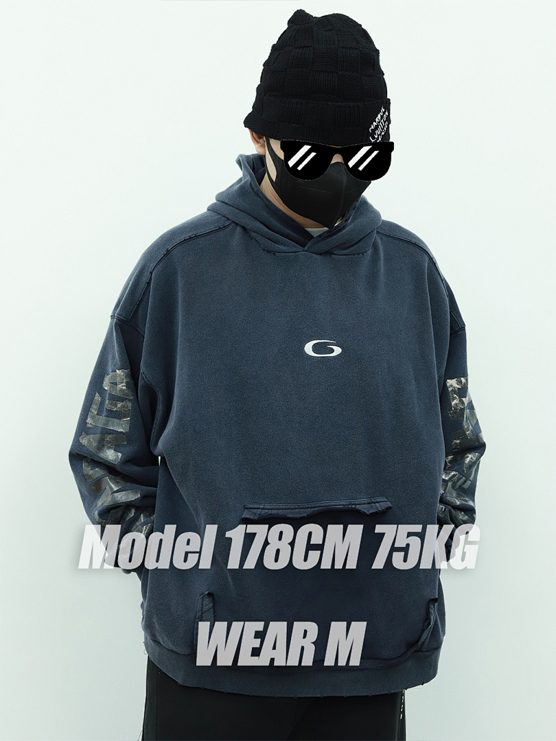 Christian Louboutin BLCG Vintage Washed Type Hooded Hoodie - Image 3