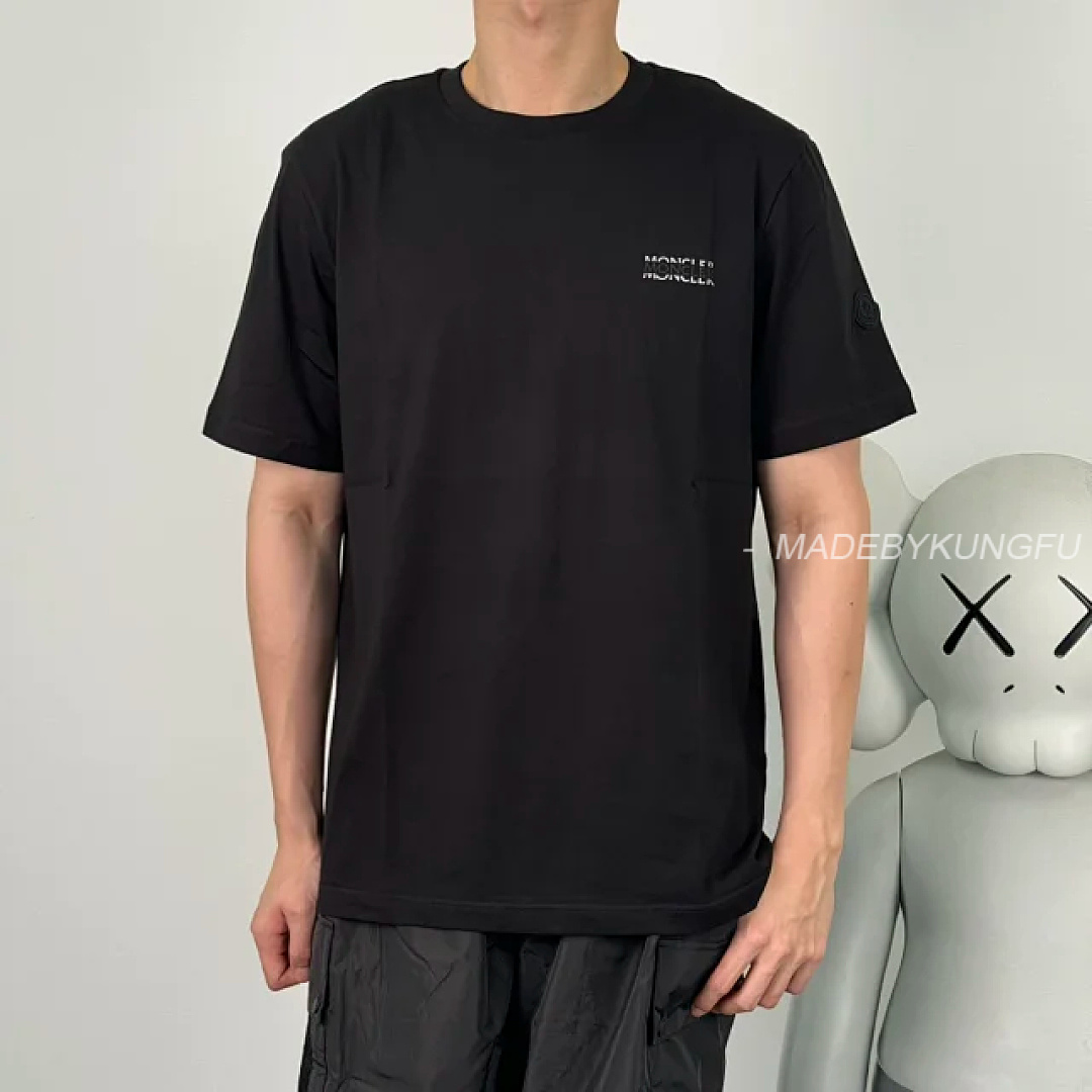 【A+ Item ID 9048 Mon Customized Logo Imported Hot Stamping Material Cotton Jensen Knitted Roun - Image 5