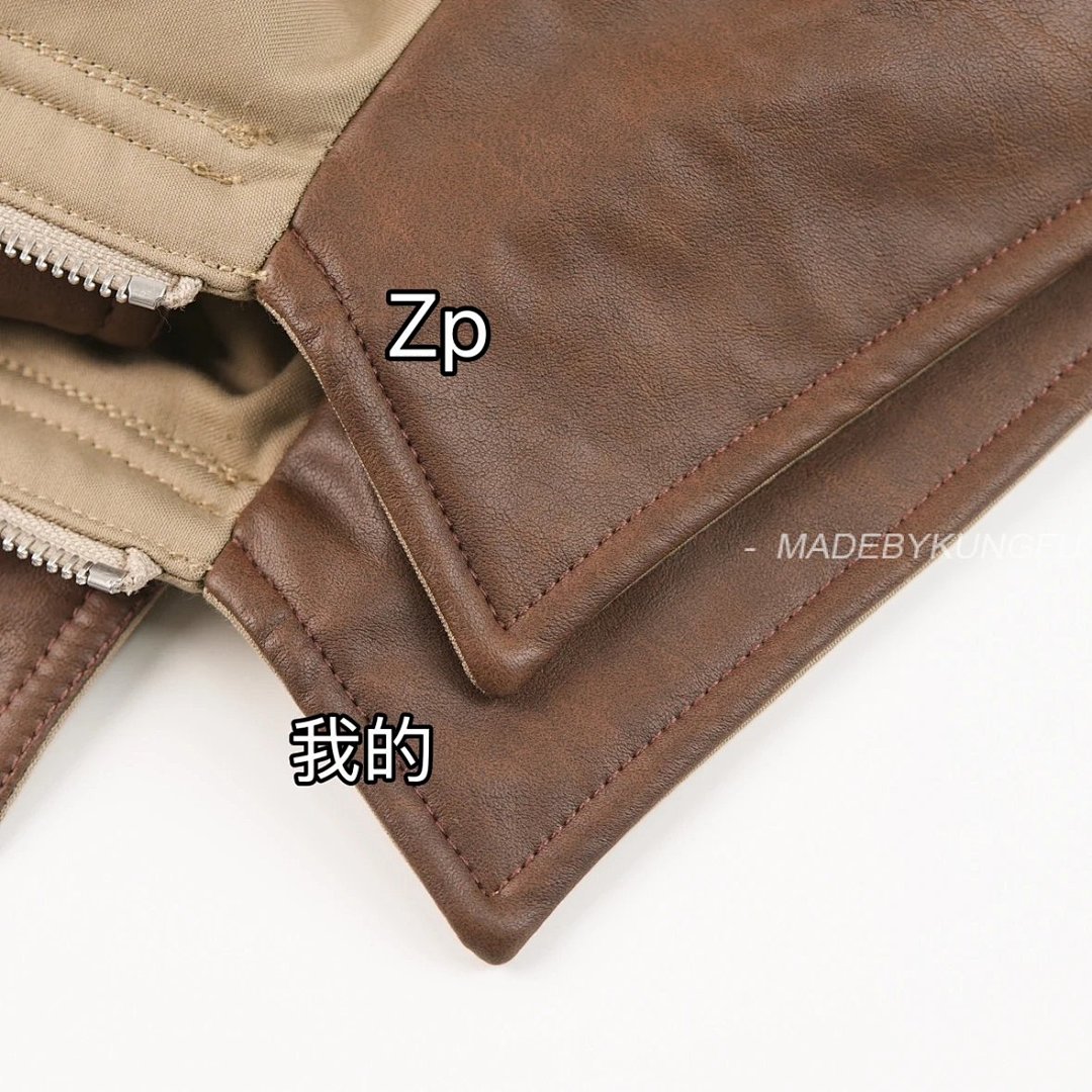 【A+ Item ID 8008 Acne-“ Leather Collar ”SS25 Solid Color Pocket Zipper Snap Button Jack - Image 27