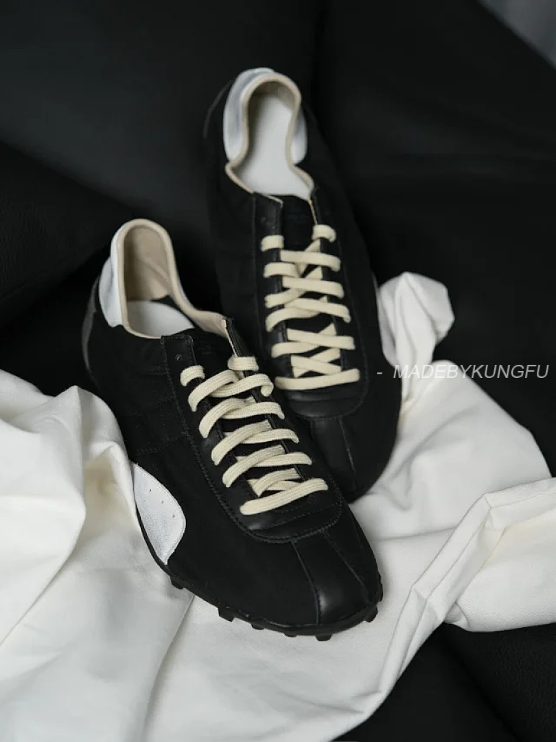 【A+ Item ID 9090 Maison Margiela Sprinters Calf Leather Studded Contrasting Round Toe Lace Up Low C - Image 30