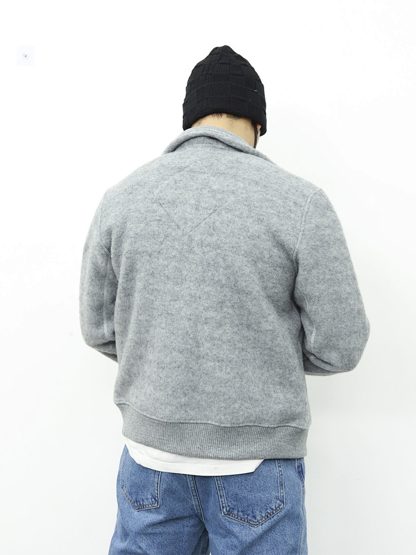 Christian Louboutin CG Stand Collar Fleece Wool Jacket - Image 7