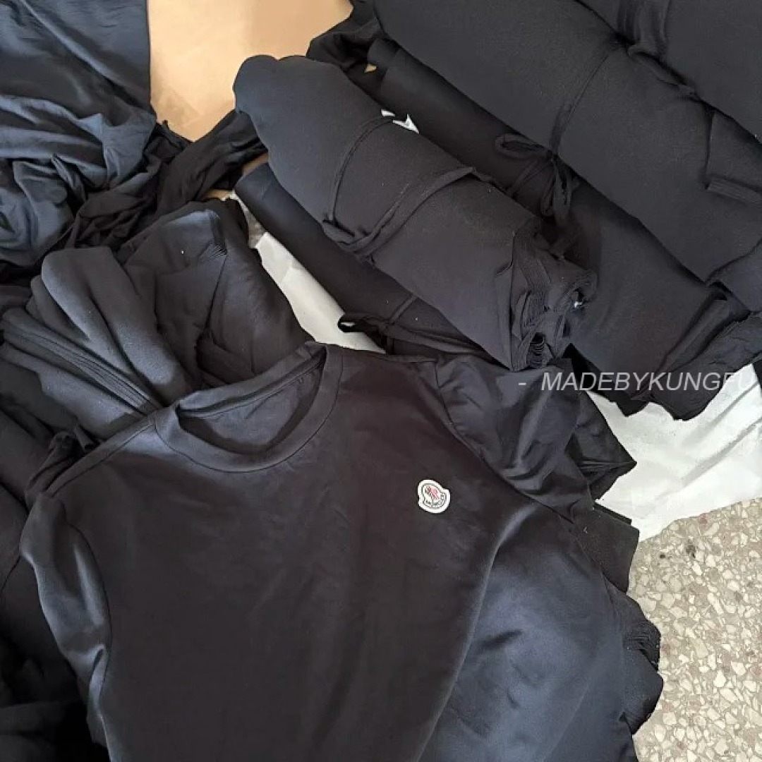 【A+ Item ID 9039 Mon Basic Black And White Gray Short Sleeved Custom Logo Solid Color Round Neck Sh - Image 13