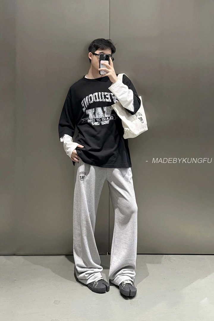 【A+ Item ID 8360 WE11DONE-“ Custom Dyed Gray Fabric ” Early Autumn College Element Loos - Image 25