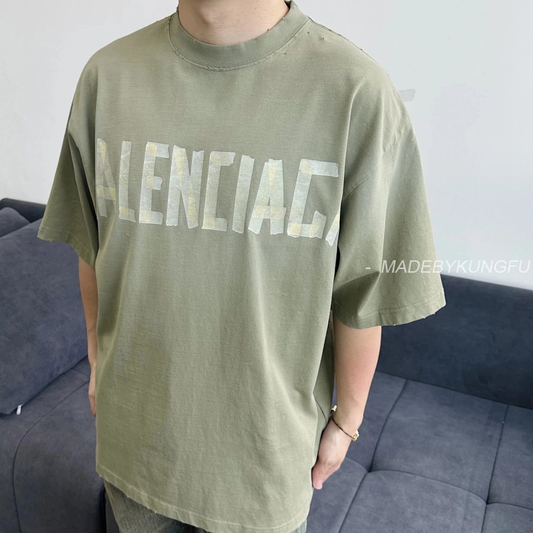 【A+ Item ID 8278 Balenc1Aga (Paris-2023S Pattern Paper Series Short Sleeves Retro)