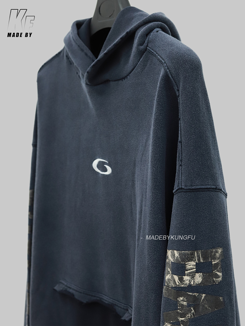 Christian Louboutin BLCG Vintage Washed Type Hooded Hoodie - Image 13