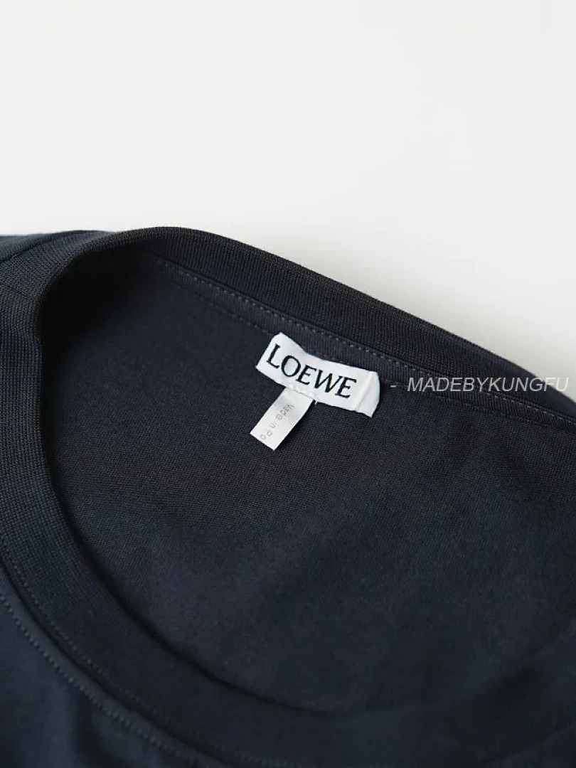 【A+ Item ID 9021 Loe×Wain Joint Solid Color Round Neck Short Sleeve T-Shirt - Image 17
