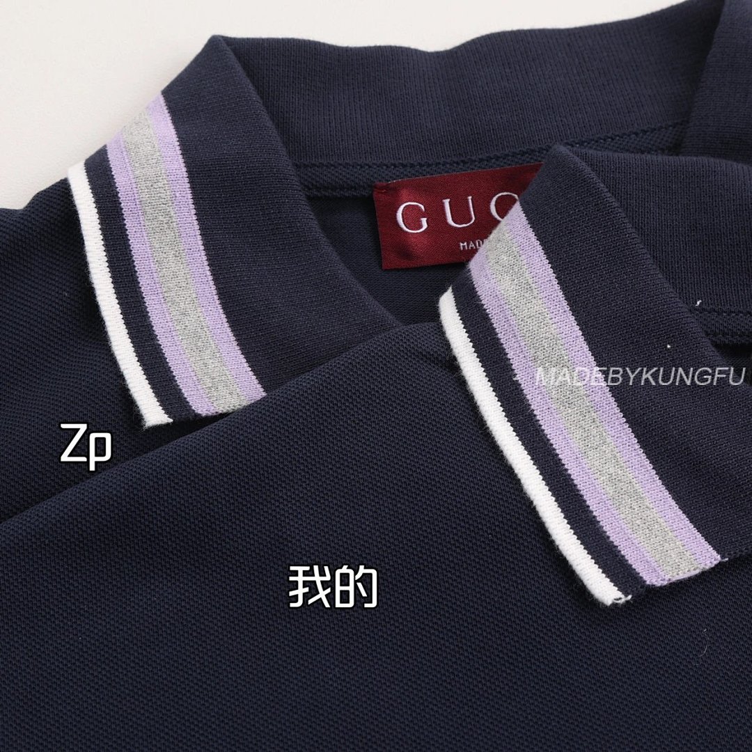 【A+ Item ID 8313 GUCC1-GC-2024Ss-Basic Striped Collar Polo Shirt (High Setting Bead Co) - Image 19