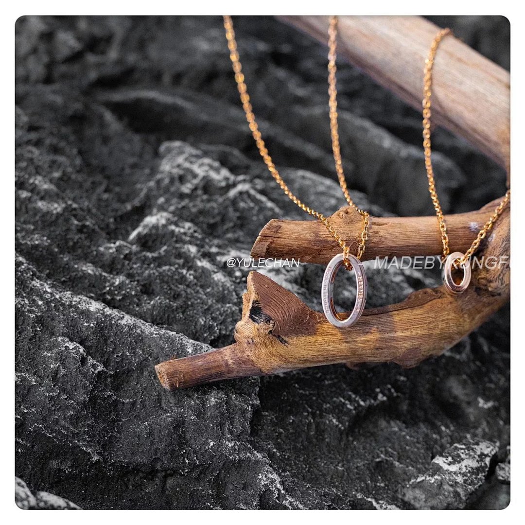 【A+ Item ID 8380 H Letter Necklace -Mini Pendant (Rose Gold Clavicle) - Image 14