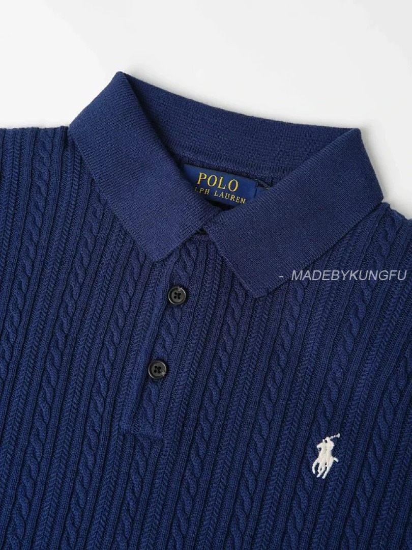 【A+ Item ID 9030 Ralph Fried Dough Twists Knitted Embroidered Pony Short Sleeve Pullover Polo Shirt - Image 19