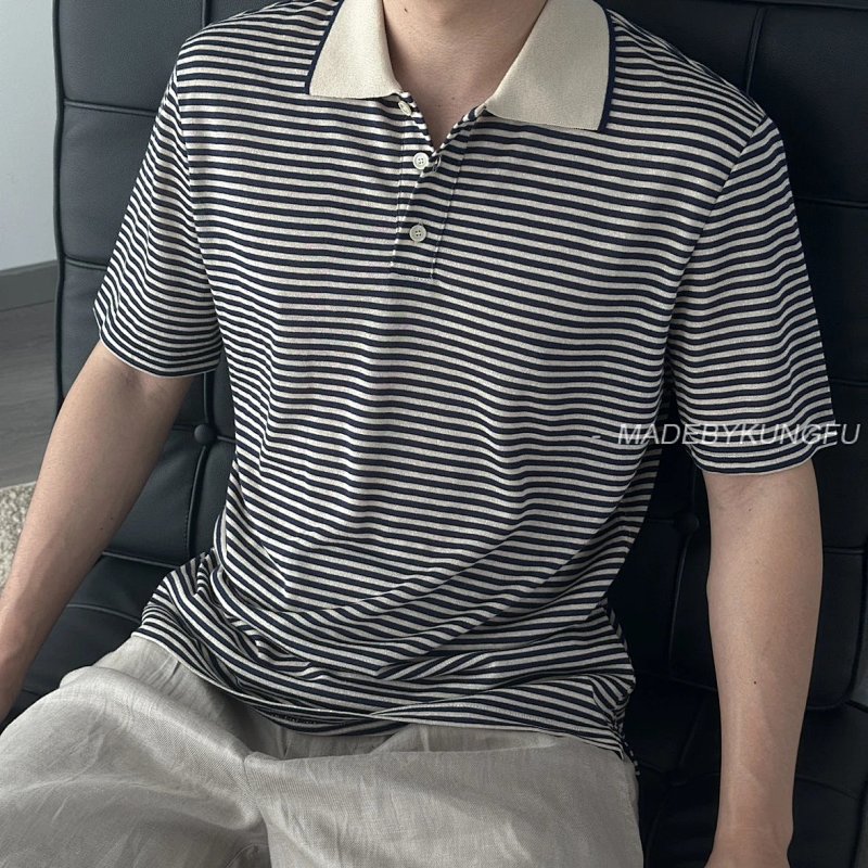 【A+ 【A+ Item ID 8203 LP- Old Money Style -“60 Double Worsted Linen ” Contrast Striped Trim, photo 1
