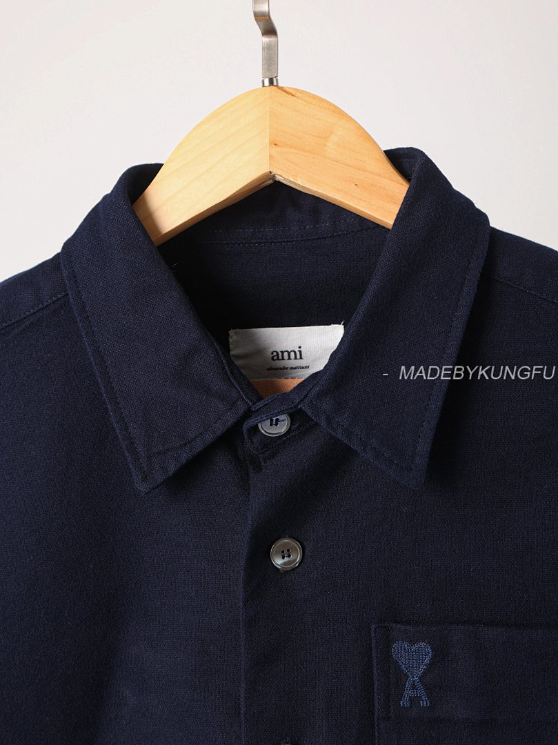 【A+ Item ID 8212 AmiParis-2023Ss Classic (Workwear Pocket Shirt Heavyweight Fabric) - Image 2