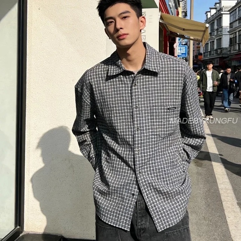 【A+ 【A+ Item ID 9018 Acne Left Chest Pocket Logo Flannel Long Sleeved Shirt, photo 1