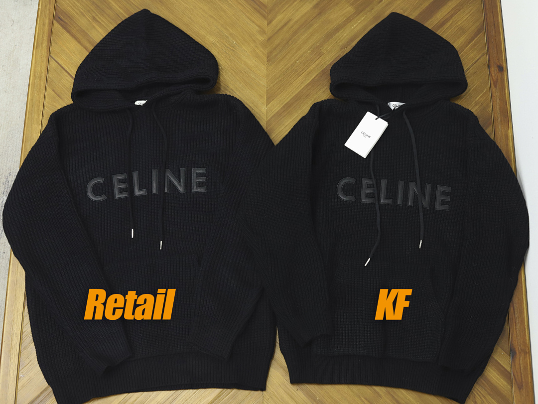 Christian Louboutin CE Leather Patch Knit Wool Hoodie - Image 17
