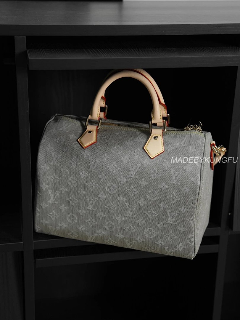 【A+ Item ID 8509 Speedy-Soft-30- Gray Denim Removable Leather Tag (Hardware Acce) - Image 4