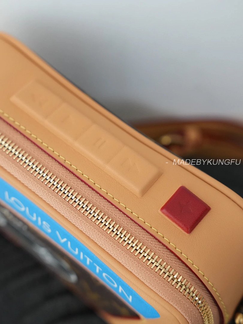 【A+ Item ID 8510 Tape Recorder Crossbody Bag “ Imported Cowhide ” Gold Piece Hardware - Image 9