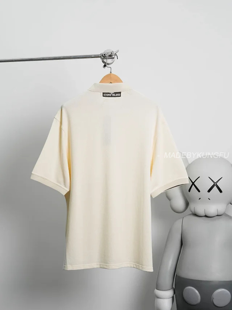 【A+ Item ID 9065 SI Customized Vermilion Cloth FLOOFIT Old Money Style LOGO Button Short Sleeve Pol - Image 24