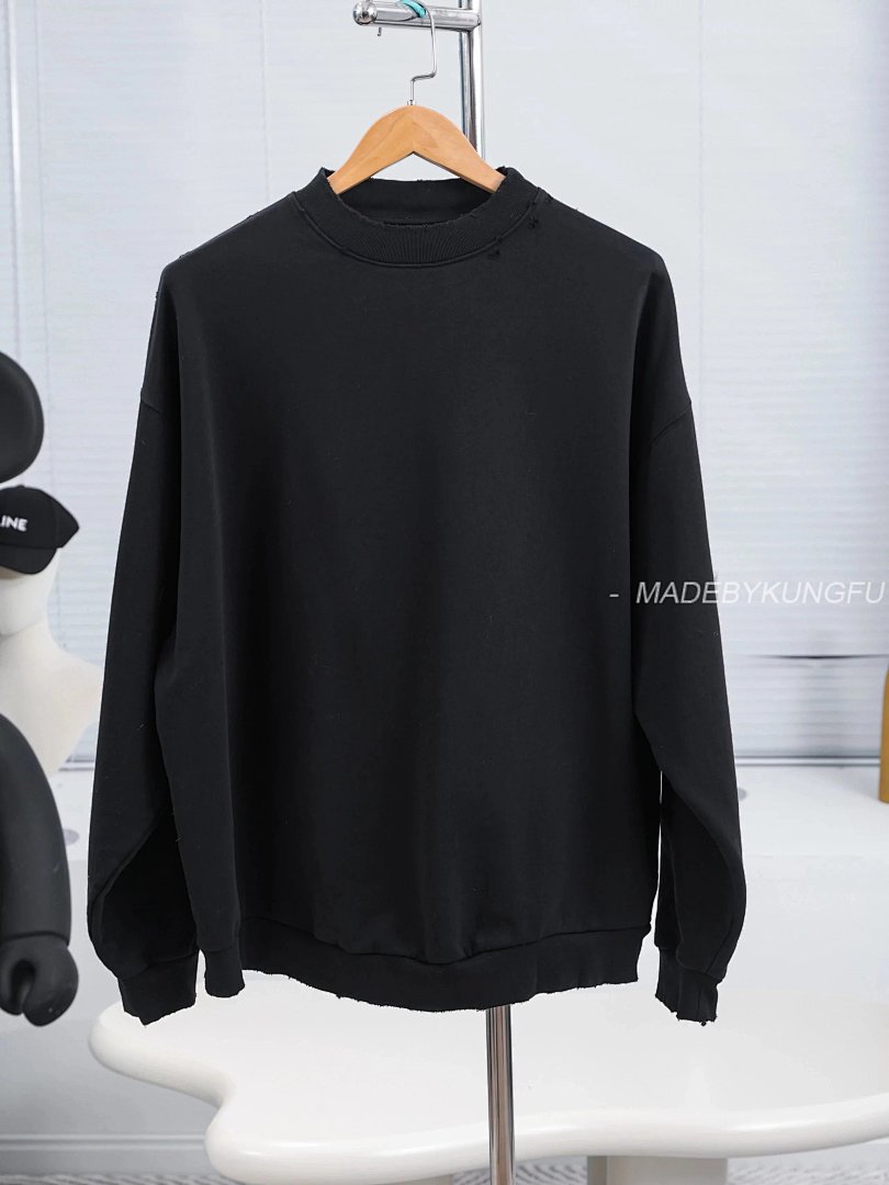 【A+ Item ID 8073 Balenci@Ga- Paris -2023Ss- Back Neck Lettering Logo- Crew Sweatsh - Image 31