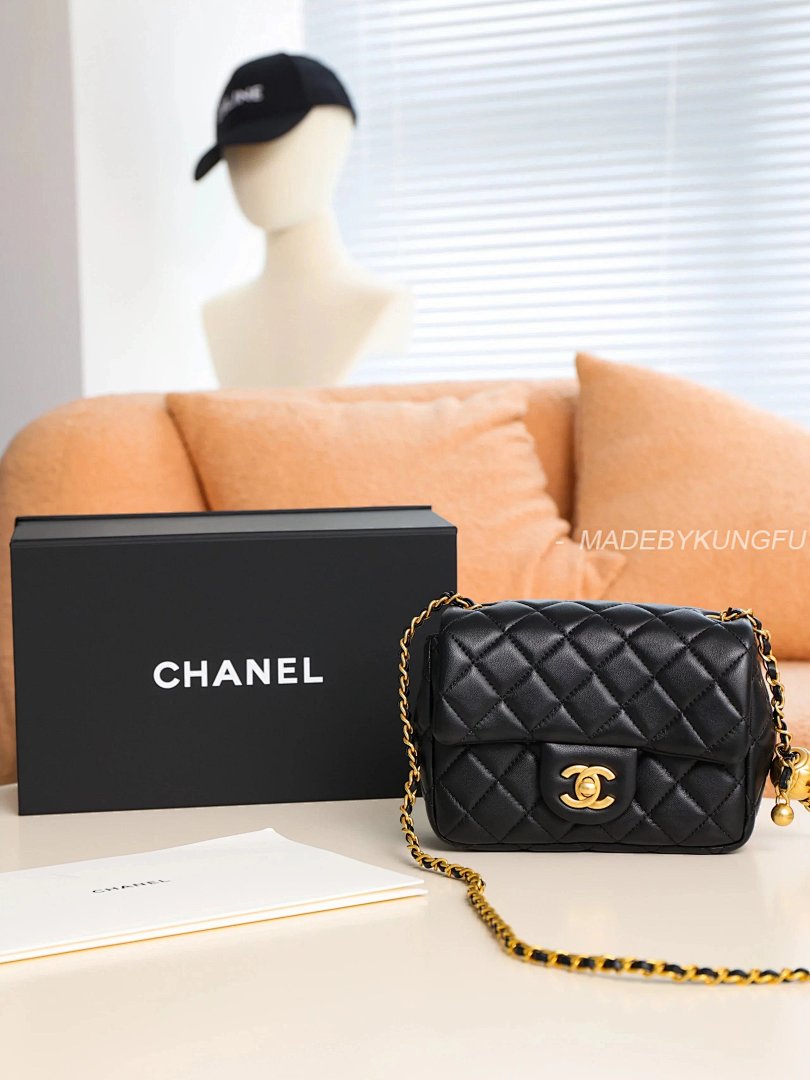 【A+ Item ID 8460 CHANEL (Classic Chain Bag Mini Golden Bead Square Fat Flip Sm) - Image 28