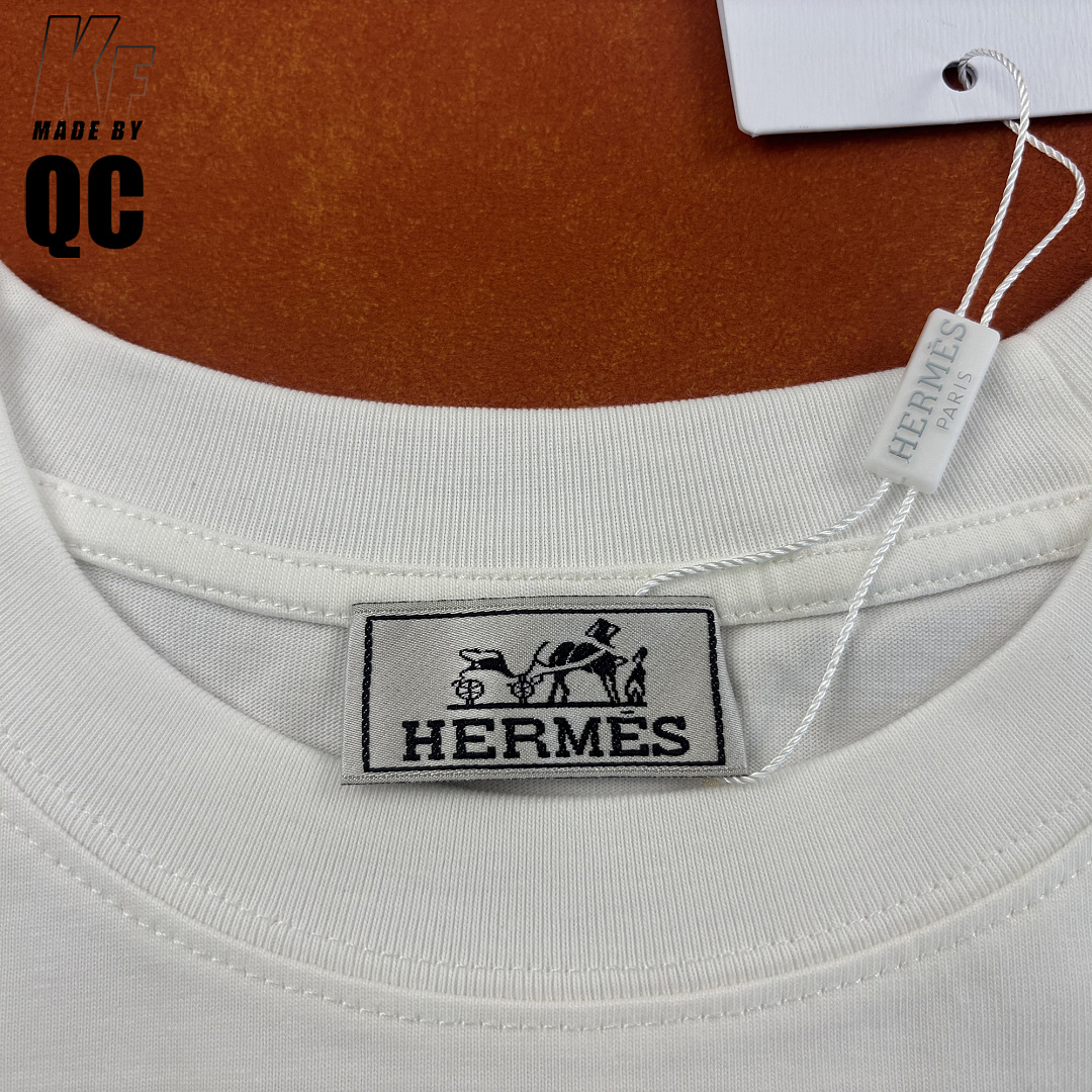Other Herms Leather Label Embroidered Tee - Image 25
