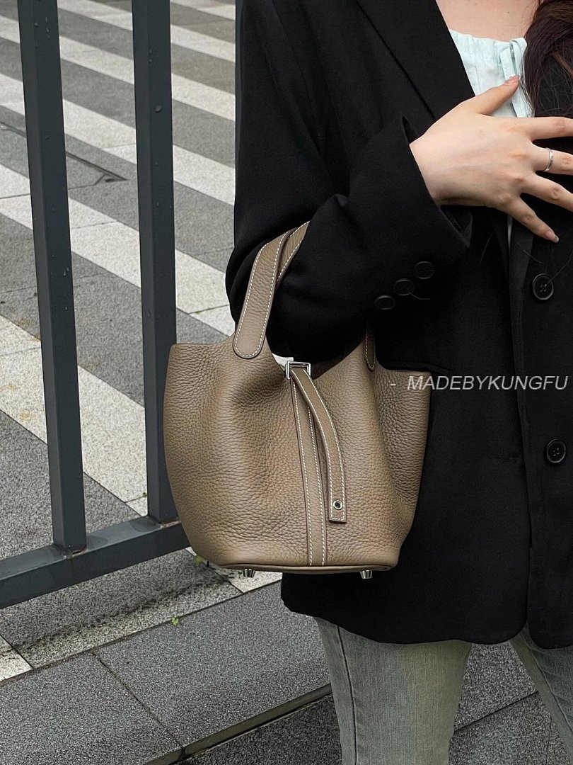 【A+ Item ID 8487 HERME3-Majia-Picoting-Lock-18- Gold Buckle (Calf Leather Vegetable) - Image 40