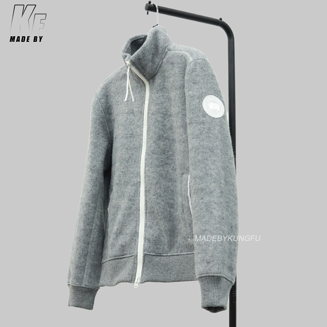 Christian Louboutin CG Stand Collar Fleece Wool Jacket - Image 21