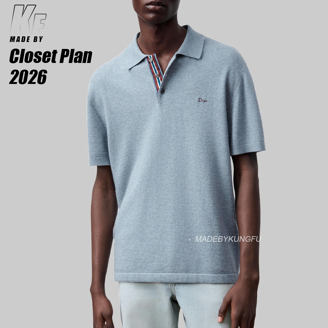 Other Or Wool Blended Knitted Polo Shirt