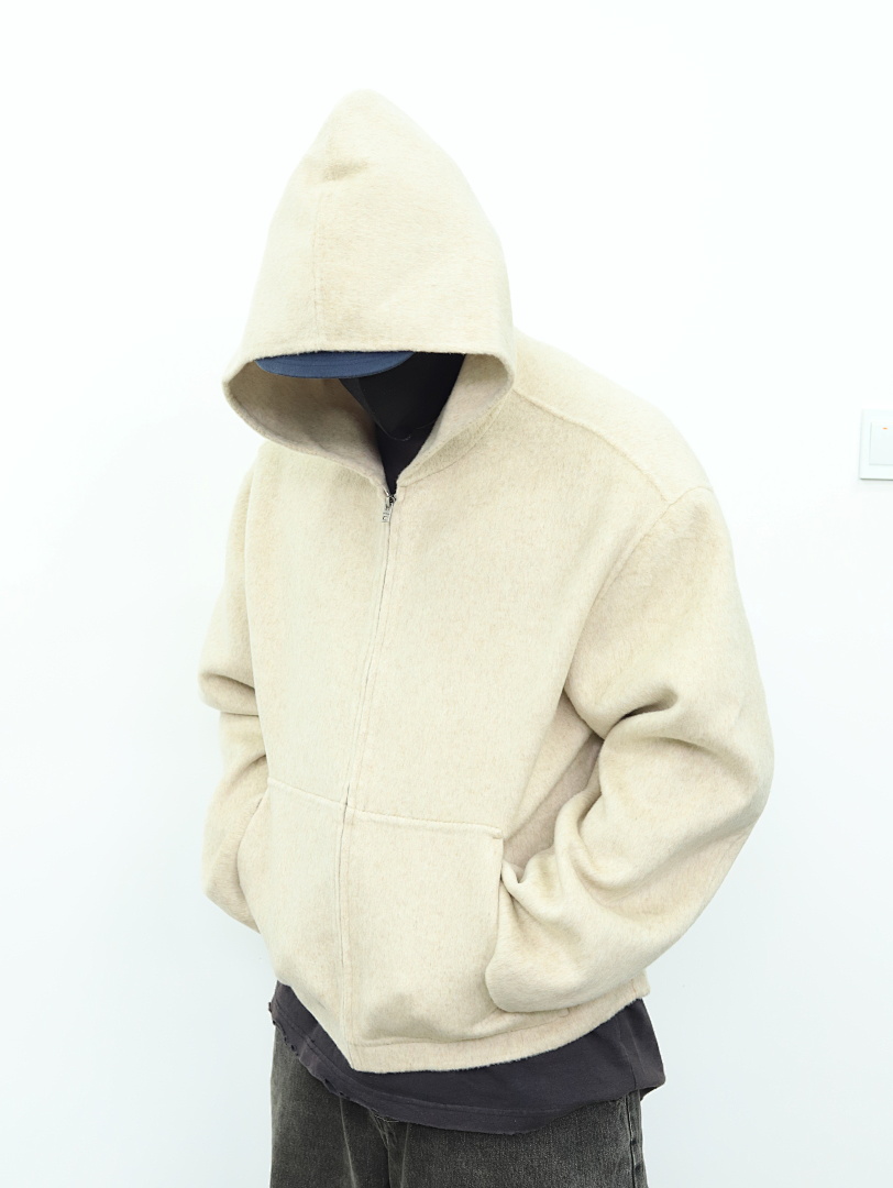 Other Acne Cashmere Wool Blend Double-Sided Zip Hoodie - Image 5