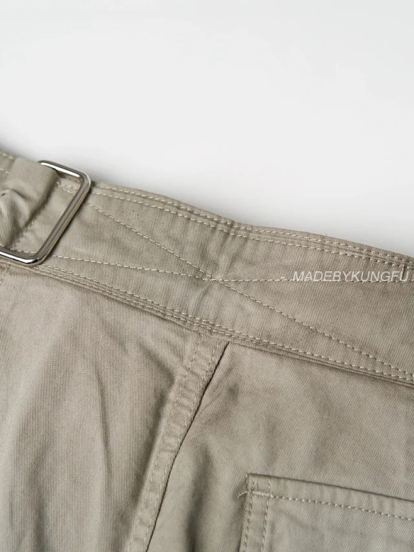 【A+ Item ID 9091 Acne SS26 Big Factory Stained And Washed Solid Color Zipper Work Pants Pocket Casu - Image 12