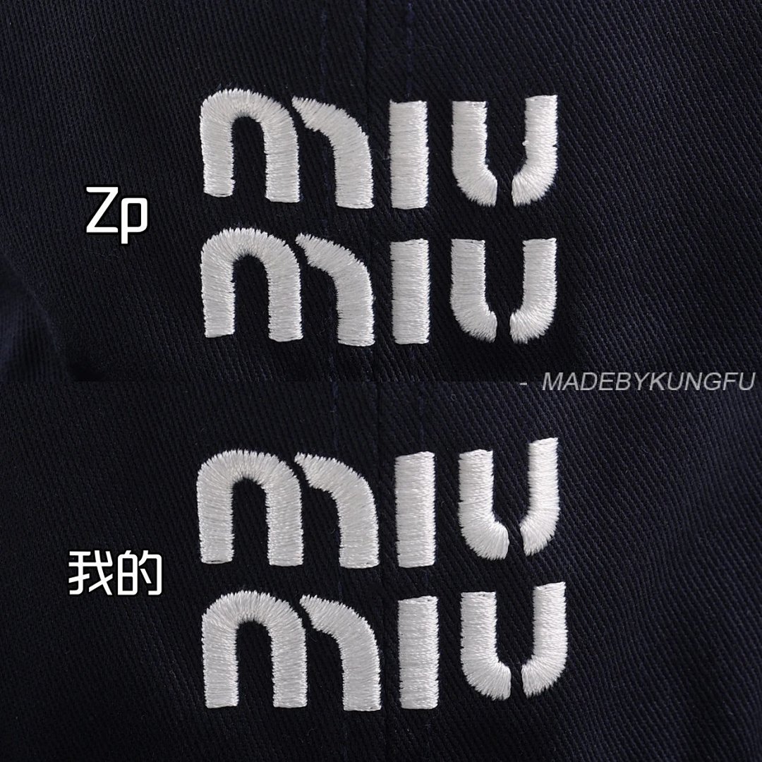 【A+ Item ID 8417 MiuMiu- Miu -2024FW- Drawstring Contrasting Baseball Cap (Embroid) - Image 26