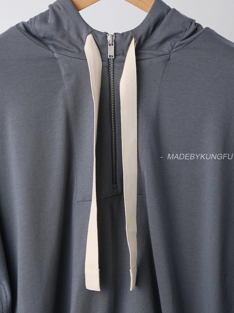 【A+ Item ID 8028 Jil-S@Nder- Gilsanda -2024Ss- Half-Zip Web Hoodie -Oversize Version - Image 12