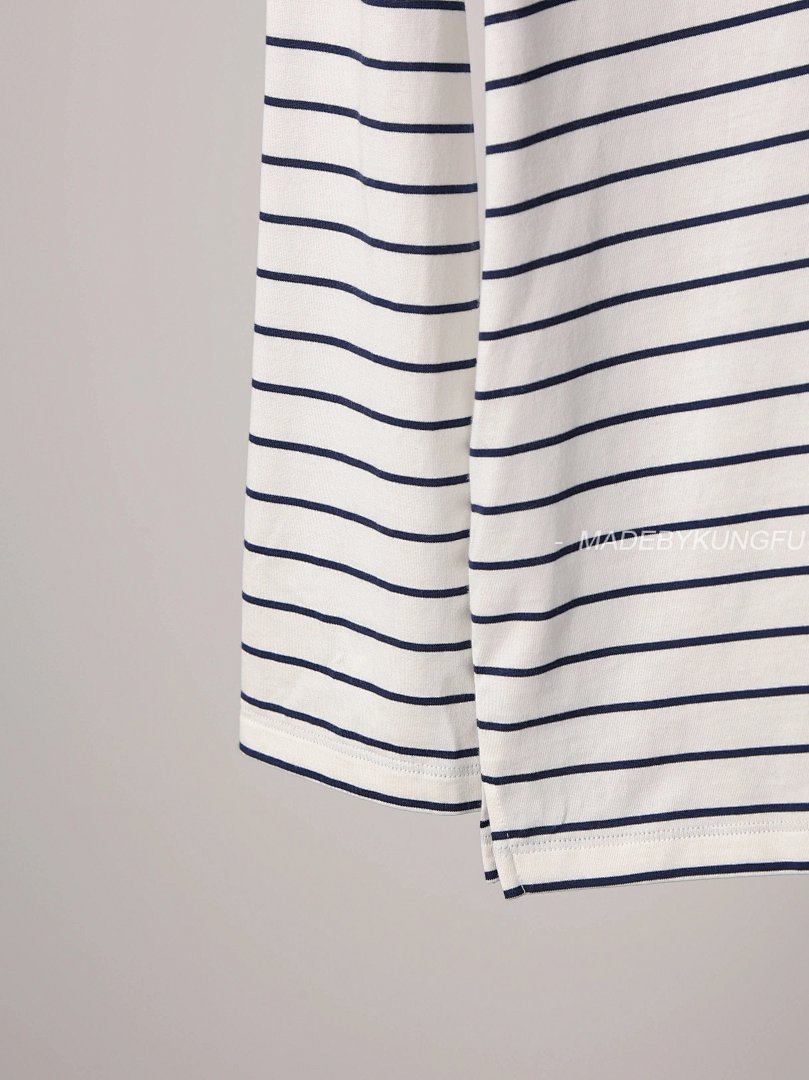 【A+ Item ID 8205 M1uM1U- Miu -2024Ss- Black And White Stripes Polo Shirt (Chest Le) - Image 11